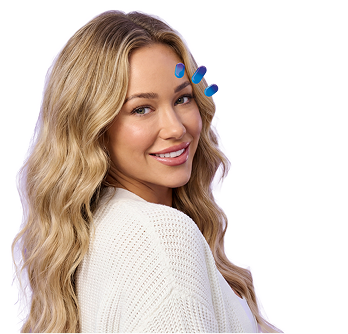 MIEBO user Morgan Willett looking over her shoulder, showcasing dry eye relief