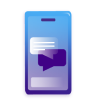 Icon of a blue mobile phone